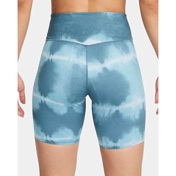 Nike Women One Luxe Dri-FIT Mid-Rise Training Shorts DO7814-058 Blue Size Small - Picture 4 of 9